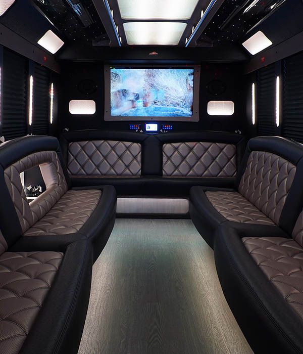 Bachelorette party bus with dance floors